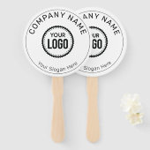 Kundenspezifisches Firmenlogo und Slogan mit Werbe Fächer (Vorne und Hinten)