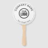 Kundenspezifisches Firmenlogo und Slogan mit Werbe Fächer (Vorderseite)