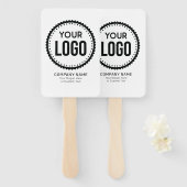 Kundenspezifisches Firmenlogo und Slogan mit Werbe Fächer (Vorne und Hinten)