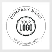 Kundenspezifisches Firmenlogo und Slogan mit Werbe Fensteraufkleber (Blatt)