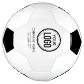 Kundenspezifisches Firmenlogo und Slogan mit Werbe Fußball (Gedreht)