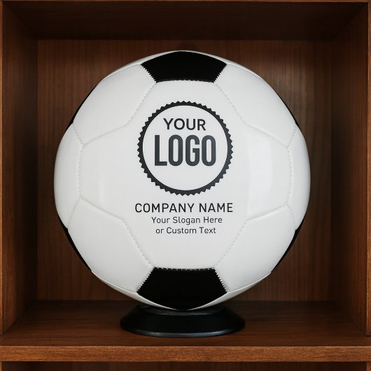 Kundenspezifisches Firmenlogo und Slogan mit Werbe Fußball