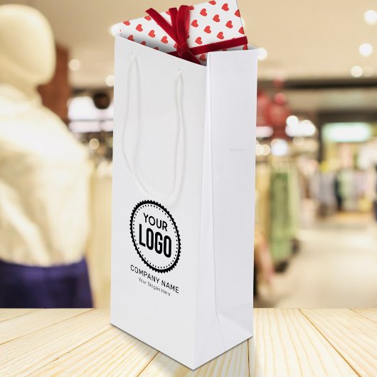 Kundenspezifisches Firmenlogo und Slogan mit Werbe Geschenktüte Für Weinflaschen