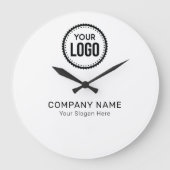 Kundenspezifisches Firmenlogo und Slogan mit Werbe Große Wanduhr (Vorderseite)