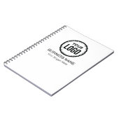 Kundenspezifisches Firmenlogo und Slogan mit Werbe Notizblock (Linke Seite)