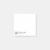 Kundenspezifisches Firmenlogo und Slogan mit Werbe Post-it Klebezettel (Vorderseite)