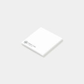 Kundenspezifisches Firmenlogo und Slogan mit Werbe Post-it Klebezettel (angewinkelt)