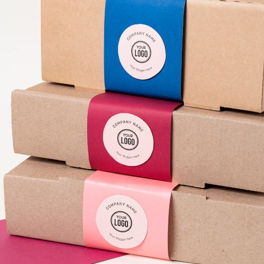 Kundenspezifisches Firmenlogo und Slogan mit Werbe Runder Aufkleber