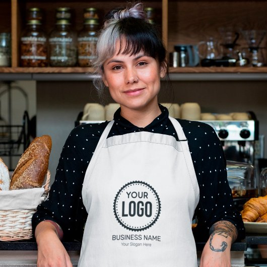 Kundenspezifisches Firmenlogo und Slogan mit Werbe Schürze