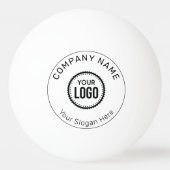 Kundenspezifisches Firmenlogo und Slogan mit Werbe Tischtennisball (Vorderseite)