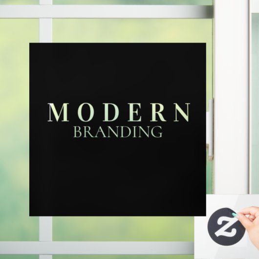 kundenspezifisches Firmenzeichen, modernes Werbepl Fensteraufkleber (Zuhause)