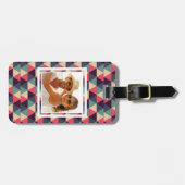 Kundenspezifisches Foto-aquamarines und rosa Gepäckanhänger (Vorderseite horizontal)