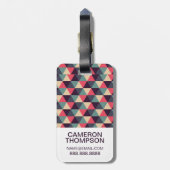 Kundenspezifisches Foto-aquamarines und rosa Gepäckanhänger (Rückseite vertikal)