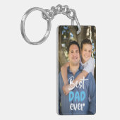 Kundenspezifisches Foto. Bester VATER überhaupt Schlüsselanhänger (Vorderseite links)