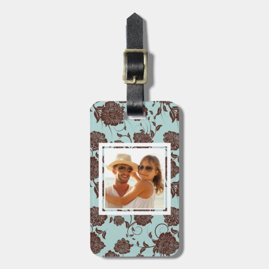 Kundenspezifisches Foto-Blumenmuster 3 Gepäckanhänger (Vorderseite vertikal)