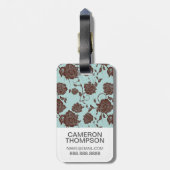 Kundenspezifisches Foto-Blumenmuster 3 Gepäckanhänger (Rückseite vertikal)