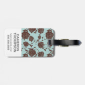 Kundenspezifisches Foto-Blumenmuster 3 Gepäckanhänger (Rückseite horizontal)