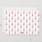 Kundenspezifisches Foto, Candy Cane Feiertagskarte (Rückseite)