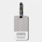 Kundenspezifisches Foto Centle Vintages Muster Gepäckanhänger (Rückseite vertikal)