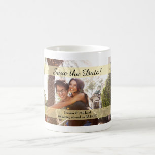 Kundenspezifisches Foto, das Save the Date Wedding Kaffeetasse