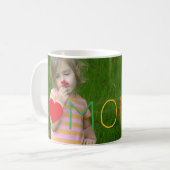 Kundenspezifisches Foto der Kindermutter Kaffeetasse (Vorderseite Links)