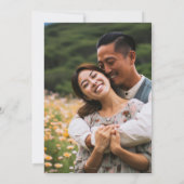 Kundenspezifisches Foto Einfache Minimale Süße Hoc Einladung (Rückseite)