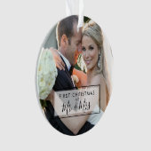 Kundenspezifisches Foto Erste Weihnachten als Mr.  Ornament (Vorderseite)