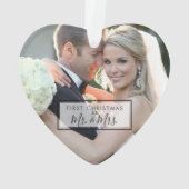 Kundenspezifisches Foto-erstes Weihnachten als Ornament (Rückseite)