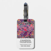 Kundenspezifisches Foto-ethnisches Art-Tier-Muster Gepäckanhänger (Rückseite vertikal)