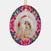 Kundenspezifisches Foto Frohe Weihnachten Moderne Keramik Ornament (Rechts)