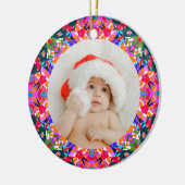 Kundenspezifisches Foto Frohe Weihnachten Moderne  Keramik Ornament (Links)