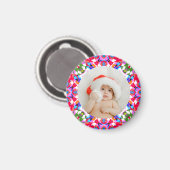 Kundenspezifisches Foto Frohe Weihnachten Moderne  Magnet (Vorderseite/Rückseite)