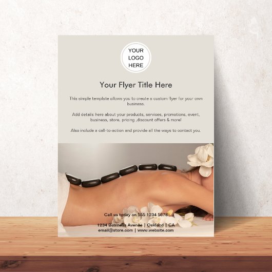 Kundenspezifisches Foto für die Werbung für modern Flyer