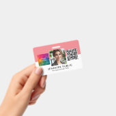 Kundenspezifisches Foto für Mitarbeiter hier QR-Co Ausweis (Handheld)
