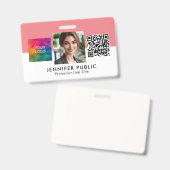 Kundenspezifisches Foto für Mitarbeiter hier QR-Co Ausweis (Vorder- & Rückseite)
