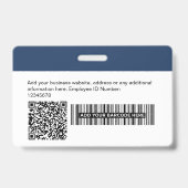 Kundenspezifisches Foto für Mitarbeiter, Qr-Bar, L Ausweis (Rückseite)