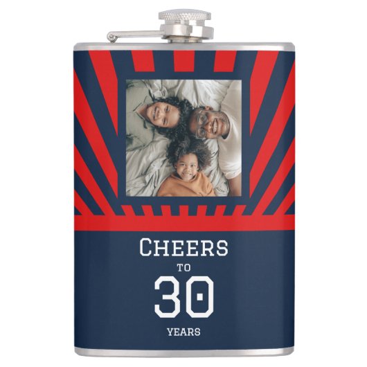 Kundenspezifisches Foto - Geburtstag Flachmann (Vorderseite)