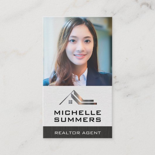 Kundenspezifisches Foto | Geschäftsfrau Visitenkarte (Vorderseite)