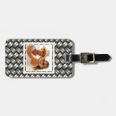 Kundenspezifisches Foto gesponnenes Metallmuster Gepäckanhänger (Vorderseite horizontal)