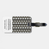 Kundenspezifisches Foto gesponnenes Metallmuster Gepäckanhänger (Rückseite horizontal)