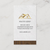 Kundenspezifisches Foto | Gold-Real-Anwesen-Logo Visitenkarte (Rückseite)