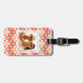 Kundenspezifisches Foto goldenes ikat Gepäckanhänger (Vorderseite horizontal)