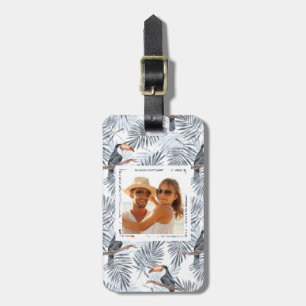 Kundenspezifisches Foto-Grau Toucan Gepäckanhänger