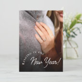 Kundenspezifisches Foto im neuen Jahr Save The Date (Stehend Vorderseite)