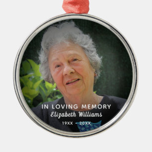 Kundenspezifisches Foto in der Liebe zum Gedächtni Ornament Aus Metall