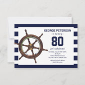 Kundenspezifisches Foto in Rudder Birthday Einladu Einladung (Vorderseite)