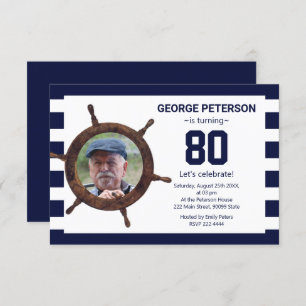 Kundenspezifisches Foto in Rudder Birthday Einladu Einladung