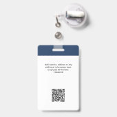 Kundenspezifisches Foto, Logo, Name, Qr-Code Ausweis (Rückseite mit einziehbar)