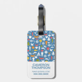 Kundenspezifisches Foto-Marinesymbol-Muster Gepäckanhänger (Rückseite vertikal)