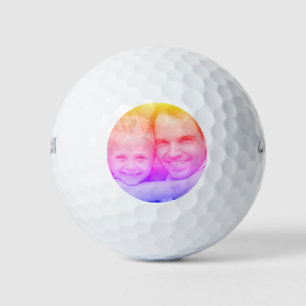 Kundenspezifisches Foto mit buntem Filter Golfball